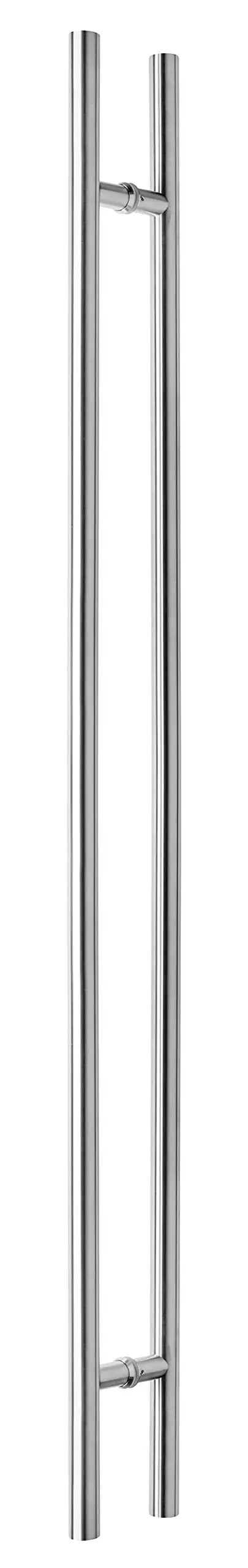 Slick 60 Inch Back To Back Ladder Door Pulls In Brushed Stainless Steel Heavy Duty Rock Solid Modern Hardware Upgrade For Residential Sliding Or Swinging Entry Doors Built Like A Tank
