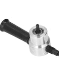 Double Head Electric Sheet Metal Nibbler Cutter For Stainless Steel Aluminum Copper, with black handle and silver body, tool component.
