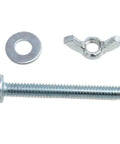 Heavy Duty 10 Piece Wing Nuts And Bolts With Washers Tool Free Hand Tighten Fastener Set Built Solid For Quick Fixes And Reliable Grip No Sweat Mechanic Hardware 1 4 By 2 Inch, featuring a wing nut, bolt, and washer.