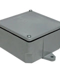 Surface Mounted 4 Inch Square Junction Box Without Entrance Hubs For Easy Conduit Hookups And Inside Wire Splices, NEMA standard