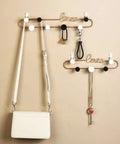 Dope Gold or Black Iron Wall Hook Shelf Decorative Rack for Keys Coats and Hats for stylish entryway storage.