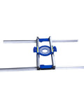 Adjustable Router Sled for Flattening Slabs with Heavy-Duty Aluminum Rails, Precise Positioning Jig in a workshop setup