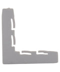 Quick Swap White Plastic Window Screen Corner Keys For Storm Frame Assembly, 3/16 Internal Square Connectors, side view image.