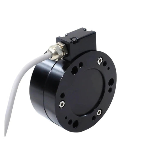 XYZ Multidimensional Load Cell and Torque Sensor, 3 Axis Force Sensor With 6 Channel Output, black cylindrical design with wiring