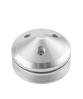 For Big Block Chevy Pulley Kit For 396 427 And 454 With Long Water Pump Setup Featuring Lightweight Aluminum Construction That Slaps On Easy And Runs Cooler For Your Classic Ride. silver aluminum pulley component with machined holes