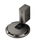 Solid Zinc Alloy Door Stopper With Suction Holder For Floor And Walls Holds Tight Against Wind To Keep Bedroom Office Quiet And Safe From Slams, gray zinc alloy design.