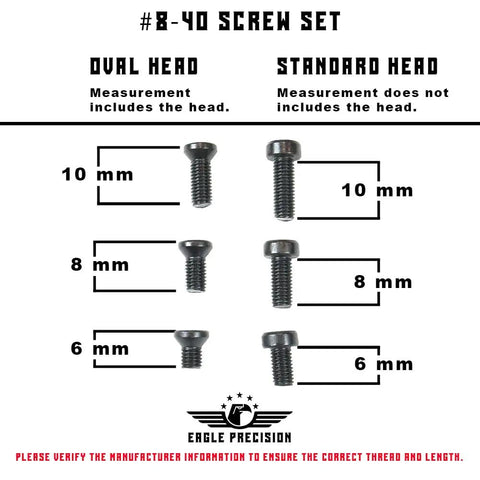 Top Shelf Eight Forty Screw Bundle Packing Thirty Six Units In Six Eight And Ten Millimeter Sizes Featuring Oval And Filister Head Styles With A Companion Torx Driver For Rock Solid Precision Work Easy Hobby Upgrades And Zero Sweat Mounting Sessions. Image of #8-40 screw set with oval and standard head screws in various sizes.