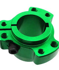 Lightweight Billet Rear Wheel Hub For Drift Trike And Go Kart 1-1/4 Inch Green Racing Drum Kit Shaved Aluminum Design side view