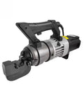 AOXHUGB Electric Rebar Bender And Cutter RC22 Portable Hydraulic Tool for 4-22mm steel rods with black handle and steel body.