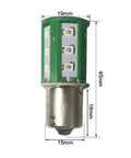 Side view of 24V LED Emergency Warning Light Patch Type Green with size dimensions, industrial machinery alarm light.