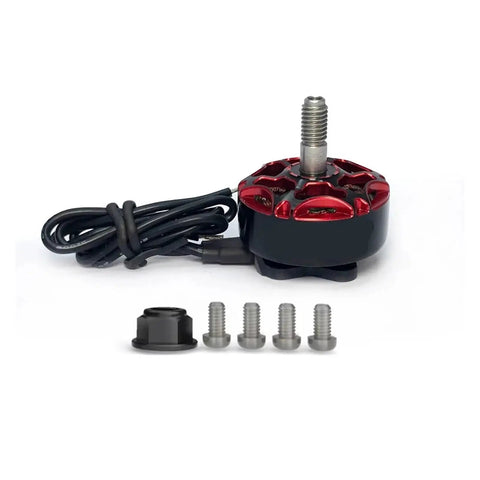 Beefy 2207 Brushless Motors 1850KV And 2550KV For 5 Inch Drones with sealed bearings and mounting screws displayed