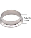 DERNORD stainless steel 304 sanitary weld clamp ferrule for Tri-Clamp, fits 3-inch tube OD, 21mm tall
