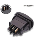 Black Reverse Switch For Golf Cart Club Car DS Part 101856001 with prongs visible, detailed view inset, durable OE style