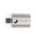 Stainless Steel CMM Probe Thread Adapter M3 To M4 With 7mm Diameter And 9mm Length Outer M3 Thread To Inner M4 Thread Fits Tormach Renishaw Haimer CMM Touch Probe Stylus Replacement, side view
