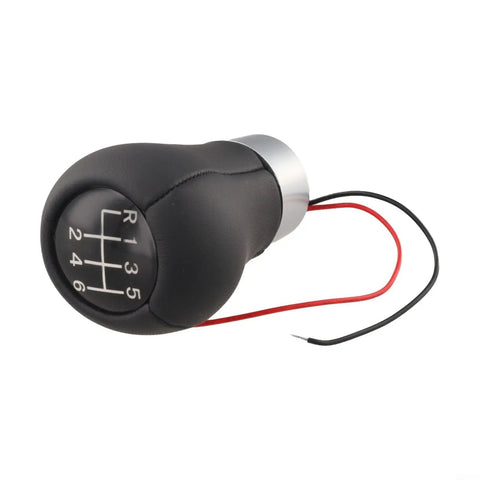 Stylish Red LED 6-Speed Gear Shift Knob For BMW E30 E36 E46 E60 E90 With Cool Glowing Light, ABS Handle For Smooth Manual Shifting And Easy Car Interior Upgrades Tonight black ABS manual shift knob with red and black wires
