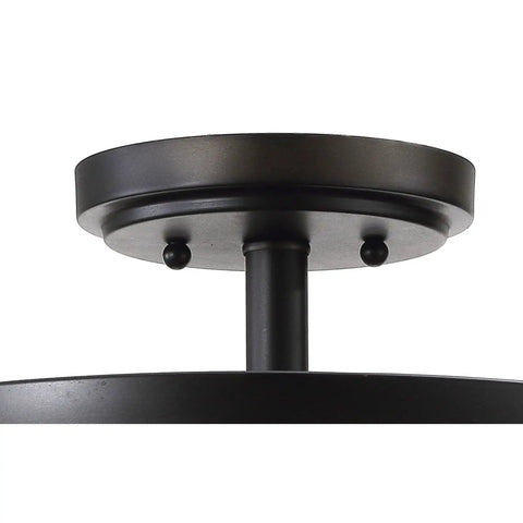 Mounting hardware of Oil Rubbed Bronze 15.5 Inch 4-Light LED Metal Semi Flush Mount Ceiling Light With Sleek Metal Fretwork Shade.