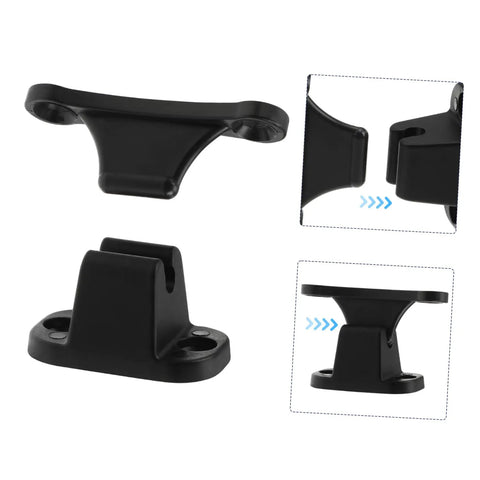 Two Pack RV Door Holder Black T Shaped Nylon Retainer Kit for Camper Motorhome and Travel Trailer Door Latch Stop Catch Easy Install Accessory No Fuss