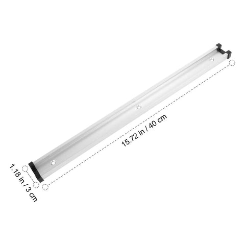 Heavy Duty Pro Grade Aluminum T Track Guide For Linear Motion 40 By 3 Cm T Slot Rail Silver For DIY Fitness Equipment And Automation Projects High Load Capacity Smooth Sliding Easy Mounting. 40x3 cm silver aluminum T-slot rail shown with mounting holes