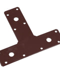 Heavy Duty T Shaped Steel Braces Rock Solid Reinforcement Plates For Structural Framing And Fencing No Fuss Mending Kit 20 Pack, 150mm by 90mm.