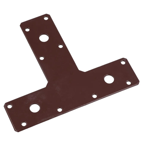 Heavy Duty T Shaped Steel Braces Rock Solid Reinforcement Plates For Structural Framing And Fencing No Fuss Mending Kit 20 Pack, 150mm by 90mm.