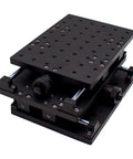 Premium Manual 2D Precision Slide Table Delivering Hella Smooth XY Axis Positioning For Laser Marking And Engraving Projects with black finish.