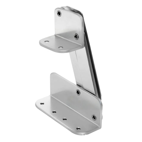 Foldable aluminum boat seat hinge with base mounting plate for marine use
