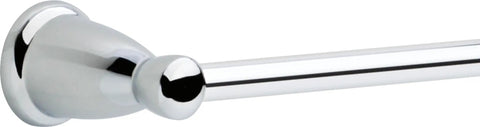 Close-up of a polished chrome towel bar from the All In One 3 Piece Polished Chrome Bathroom Set With Towel Bar Towel Ring And Toilet Paper Holder.