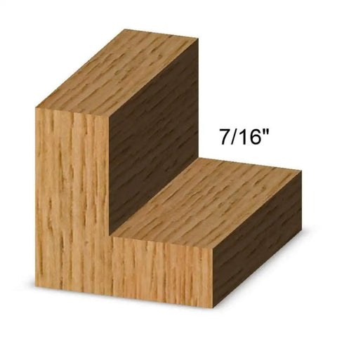 7/16 inch rabbet joint made by Pro Grade Multi Rabbet Router Bit Set With Carbide Tips, 1-3/8 Inch Diameter And 1/2 Inch Cutting Length