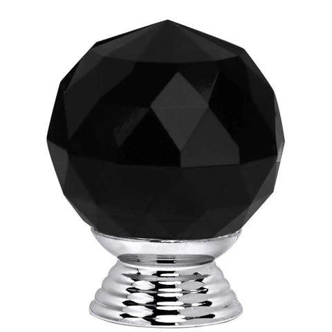 12 Pack Matte Black 30mm Crystal Glass Cabinet Knobs With Mounting Screws Heavy Duty Zinc Alloy Base Knockout Style For Kitchen Dresser Furniture Sweet Home Refresh No Sweat Install