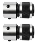 Quick Change Chisel Holder For Air Hammer And Chisel Easy Snap On Quick Release Tool Bracket Durable Metal Alloy Construction Works With Air Blades And Hammers Pack Of 2 Ideal For Workshop Pros And DIY Projects, silver metal alloy holder