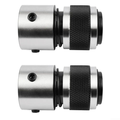Quick Change Chisel Holder For Air Hammer And Chisel Easy Snap On Quick Release Tool Bracket Durable Metal Alloy Construction Works With Air Blades And Hammers Pack Of 2 Ideal For Workshop Pros And DIY Projects, silver metal alloy holder