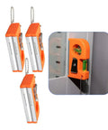 Spirit Level Tool Small Pocket Level with 2 Bubble Spirit Leveler Metal Keychain 3PCS shown in orange color with vials.