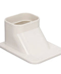 Slick Pvc Air Conditioner Line Cover Hide Ugly Refrigerant Pipes Mini Split Ac Tubing Sleeve, white PVC transition piece.