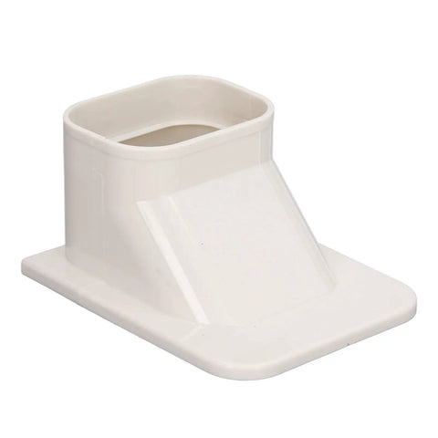 Slick Pvc Air Conditioner Line Cover Hide Ugly Refrigerant Pipes Mini Split Ac Tubing Sleeve, white PVC transition piece.