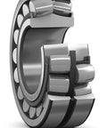 Heavy Duty Spherical Roller Bearing With Tapered Bore And Steel Cage For Rock Solid Machines, shown from a side angle.