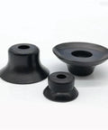 Three gray silicone industrial suction cups, part of Industrial Pneumatic Manipulator Vacuum Suction Cup For PF PFG PA Lines.