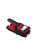 Precision Digital Stud Finder And Wall Scanner With Integrated Concrete Steel Bar Detection And Live Wire Tracing For No Sweat Home Projects And Quick Wall Scanning, red and black design with LCD screen.