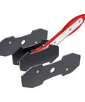 Pro Grade Car Brake Caliper Press Tool With 360 Degree Rotation And Auto Swing Ratchet Expander Wrench featuring black steel plates.