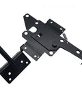 Self Locking Gate Latch Heavy Duty Post Mount Automatic Gravity Lever Fence Lock for Wood or PVC Gates Includes Fasteners, Durable Black Steel Security for Pool and Yard Garden, 2 Pack, black steel latch with mounting plate