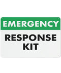 Emergency Response Kit First Aid Sign 8x12 Inches Rust Free Aluminum Weatherproof Wall Mount Safety Warning