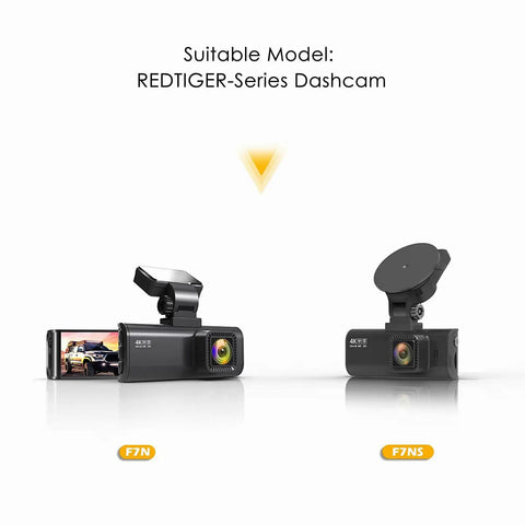 Suction Mount For F7N Series Dash Cam With Built In GPS Module, Easy Install, shown with F7N and F7N5 models.