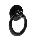Antique Black Drop Ring Drawer Pulls Set Of 10 For Cabinets And Furniture, 1.69 Inch Total Length With 1.18 Inch Ring Diameter