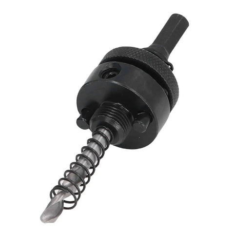 Kickstart Your DIY Projects With This 4.25 Inch Hole Saw Kit For Recessed Light Installations Featuring A Heavy Duty Bimetal Blade And Dust Bowl For Smooth Cuts In Wood And Drywall. Black drill adapter with spring-loaded center bit