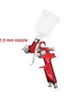 Mini Air Paint Sprayer With Slick 0.8 And 1.0mm Tips For Straight Smooth Finishes On Cars And Walls featuring a 1.0 mm nozzle.