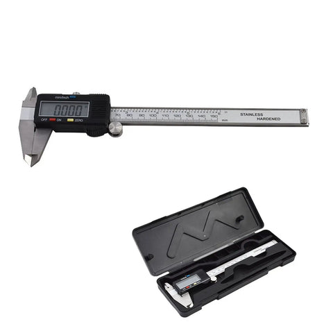 Electronic Digital Caliper With Stainless Steel Body And Large LCD Screen Measures 0 To 6 Inches And 0 To 150 mm In Case