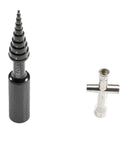 Aluminum RC Skateboard Bearing Driver and Removal Tool Kit with 2-14mm sizes and mini cross tool for 608 bearings, screws, and nuts.