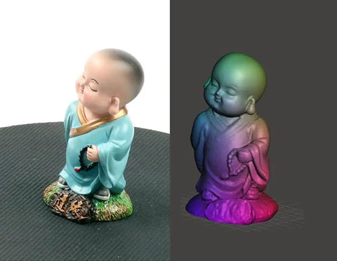 3D scanned statue comparison using Open Source 3D Scanner Kit For 3D Printing, DIY Assembly With Red Injection Molded Parts, Webcam Ready