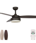 42 Inch Modern Indoor Ceiling Fan With Dimmable Light Kit And Remote Control, Reversible Blades, ETL Listed For Living Room
