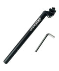 Aluminum Bike Seat Post 13.8 Inch 350mm With Micro Adjust Clamp, adjustable saddle tilt, lightweight aluminum, MTB road use.