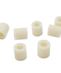 Pro Grade ABS Plastic Spacers 0.45 Inch OD 0.24 Inch ID 0.5 Inch Thick Unthreaded Standoff Bushings shown in white color.